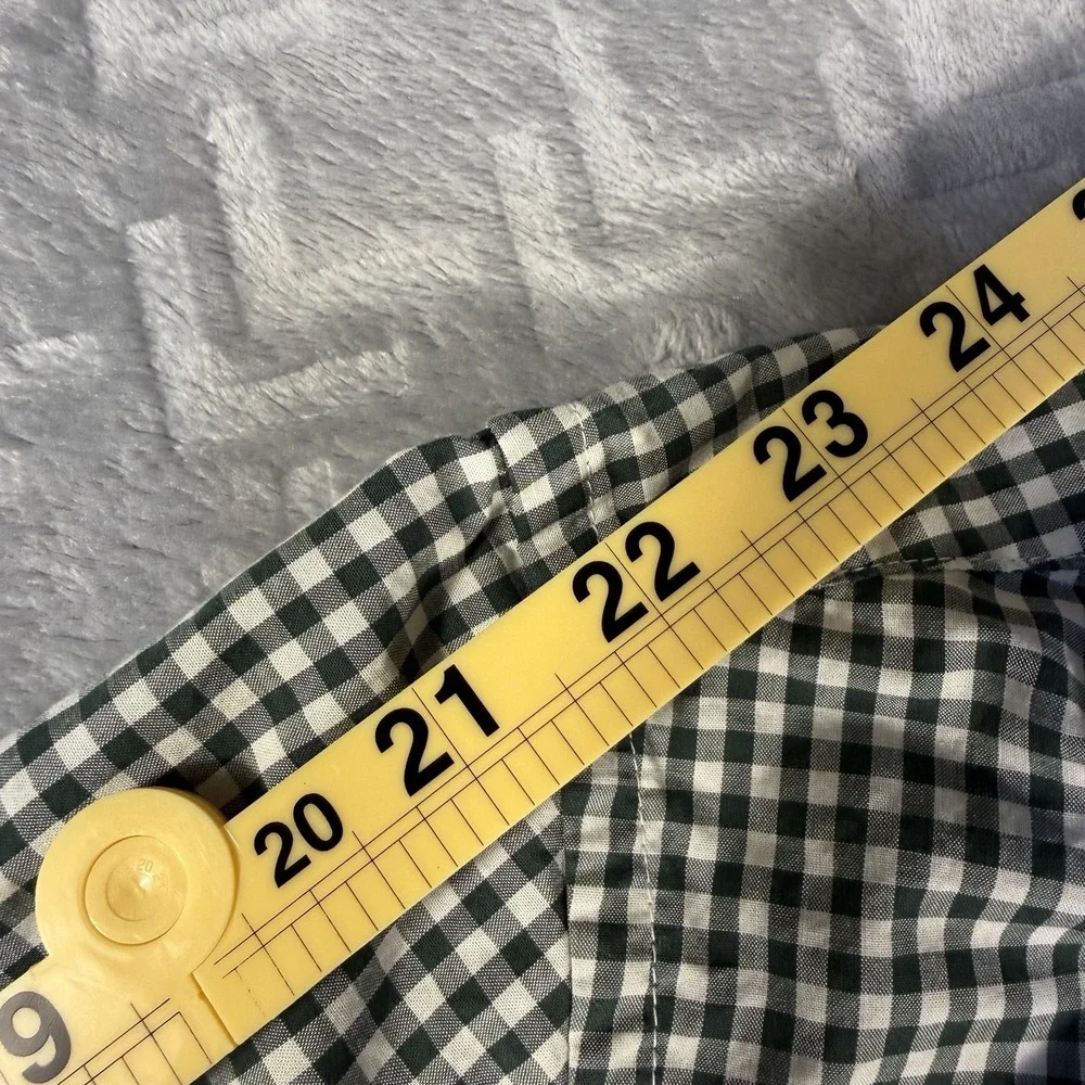 Ralph Lauren Shirt Boys Large 14-16 Green Gingham Button Down Long Sleeve Top